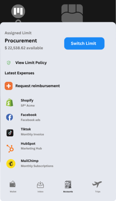 Mobile Spend Limit